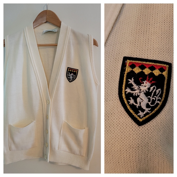 Vintage Sweaters - Vintage Glamour Knit Sweater Vest